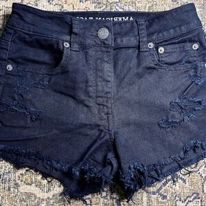 COPY - American Eagle Outfitters Women's Black Denim Shorts Hi-Rise Festival